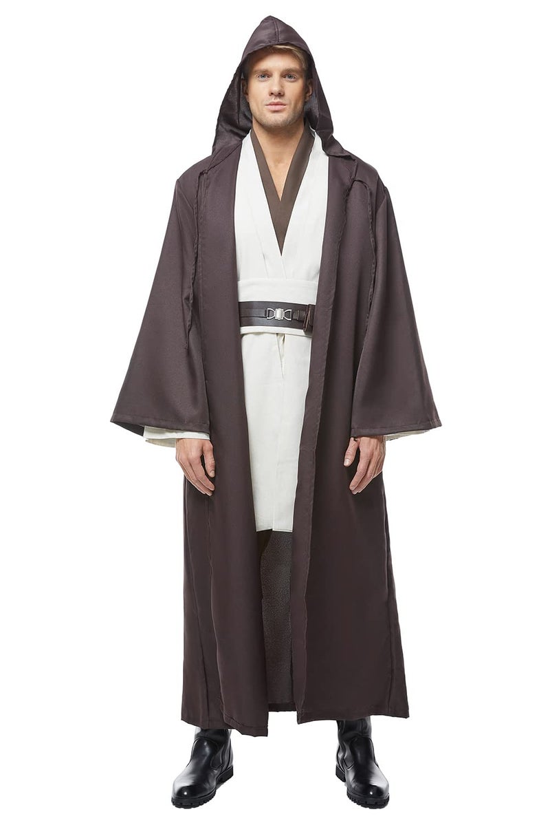 Cosplaysky Men's Tunic Cosplay Costume Adults Outfits Halloween Robe Hooded Uniform Full Set - Image 4